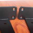 8 Pack - 16 inch Black Hidden L Shelf Bracket (1/5 Inch Thicked) Iron Floating Shelf Brackets Rustic Industrial Metal Brackets for Shelf Support