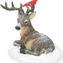 Department 56 Accessories for Village Collections Cardinal and Christmas Deer Figurine, 2.375 Inch, Multicolor