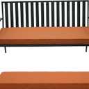 Outdoor Bench Cushion,Olefin Fabric Bench pad for Outdoor Furniture with Removable Cover,Rain-Proof and Fade Resistant for Garden Settee Porch Pads with Ties,42 x 18/48 x 18/59 x 18inch