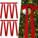 Velvet Christmas Bows,6Pcs Large Velvet Bows for Christmas Tree 23in x 9in Vintage Red Xmas Ornaments Indoor Outdoor Christmas Decorations