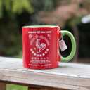 Sriracha Hot Chili Sauce Red & Green Ceramic Mug, Large, 19oz (20 Ounces)