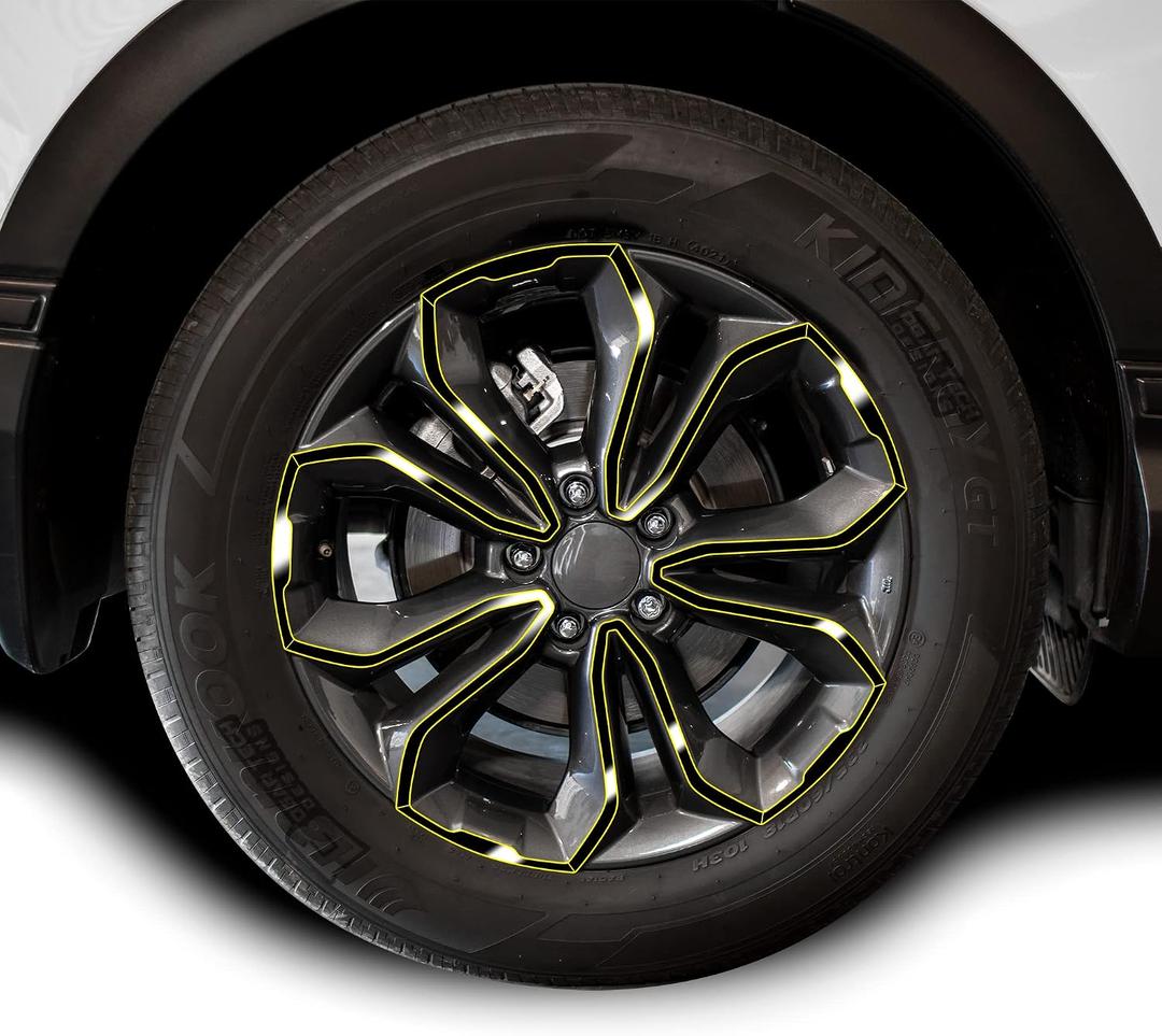 BOGAR TECH DESIGNS for Honda CR-V 2020-2022 Wheel Rim Chrome Delete Precut Vinyl Trim Overlay, Gloss Black Blackout Look