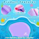 Kids Swim Cap for Girls Boys, 2 Size Silicone Swimming Cap for Long Hair, Waterproof Swim Hats for Toddlers Children Teens to Keep Hair Dry, M