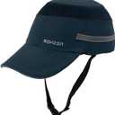 Lightweight Safety Bump Cap - Breathable Baseball Style Protective Hat with Reflective Stripes, Size: Micro Brim