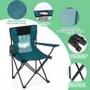 Shellwei 2 PCS Folding Camping Chair with Cupholder and Carry Bag Regular Size Colorful Breathable Portable Lightweight Lawn Chair with Side Pocket for Fishing Hiking Beach Outdoor Activity, Medium