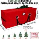 AerWo Christmas Tree Storage Bag 7.5 ft, Large Christmas Tree Storage Box, Christmas Storage Containers Fits Up to 7.5 Ft Artificial Trees Heavy Duty 600D Oxford Xmas Holiday Tree Bag with Dual Zipper