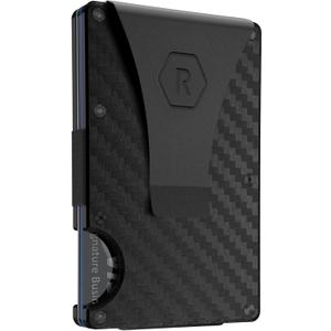 The Ridge Wallet for Men - Slim Minimalist Compact Wallet and Card Holder, RFID Protected Front Pocket Wallets for Men with Integrated Money Clip (Carbon Fiber 3K)