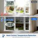 SUNBABY Window Tint for Home, One Way Privacy Film Heat & UV Blocking, Static Cling No Glue Renter Friendly Cover for Home Bedroom, Office & Sliding Glass Door, 35.4 x 78.7 Inch with 3 Tools, Black