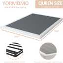 YORMDMO 3 Inch Box Spring, Queen Size Box Springs with Fabric Cover, Heavy Duty Metal Low-Profile Foundations Easy Assembly 3000 lbs Capacity