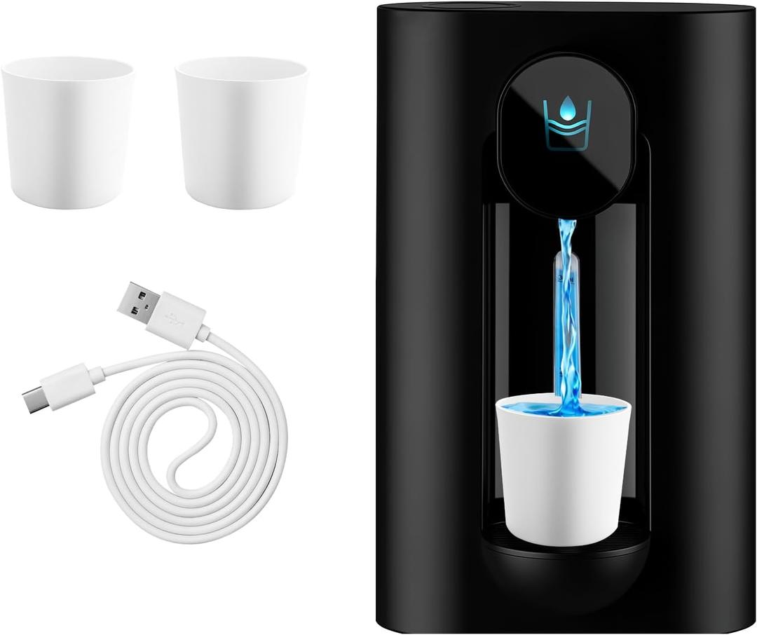 Automatic Mouthwash Dispenser 18.26oz(540ML) Touchless Electric Mouth Wash Dispensers Bathroom Accessories with 2 Magnetic Cup 3 Modes Wall Mounted Mouth Wash Dispenser for Home Kid (Black)