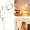Rechargeable LED Desk Lamp, Magnetic Wall Mount LED Light, Dimmable Cordless Reading Lamp with Adjustable Brightness & 3 Color Modes for Reading, Working, Bedroom, Hallway