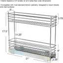 Household Essentials Chrome 2-Tier Sliding Cabinet Organizer, 5"