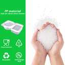 16Pcs Double Compartment Snack Containers, Reusable with Lid, 2 Compartment Lunch Box, Travel Size Condiments, Sauce Containers