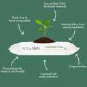 Eco by Naty Unscented Baby Plant based Compostable Wipes, 0% plastic, No nasty chemicals, White, 672 Count (56 Count (Pack of 12))