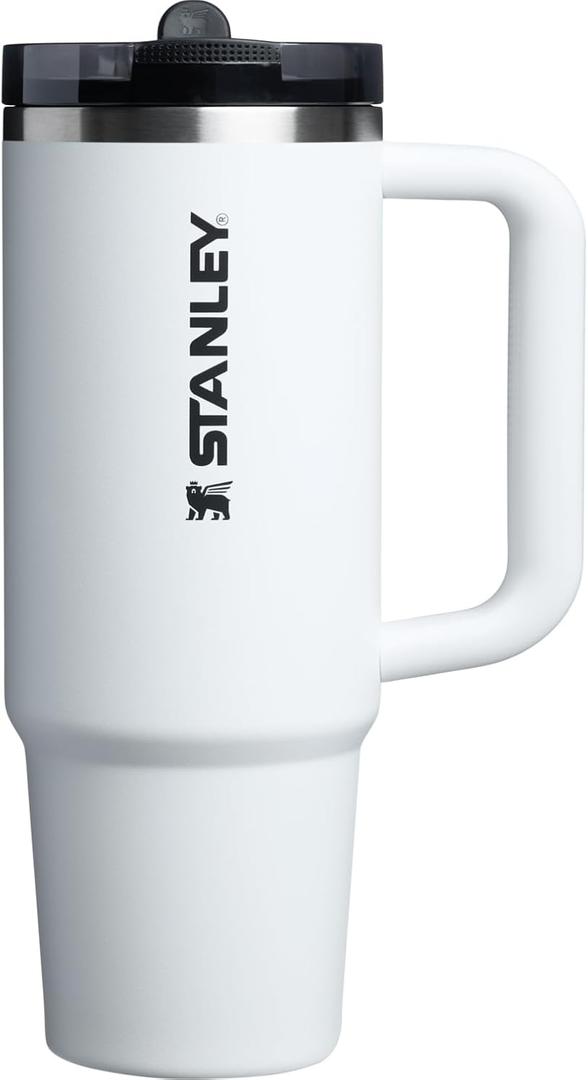 STANLEY Quencher ProTour Flip Straw Tumbler with Leakproof Lid 30 oz | Built-In Straw & Handle | Cupholder Compatible for Travel | Insulated Stainless Steel Cup | BPA-Free | Chalk