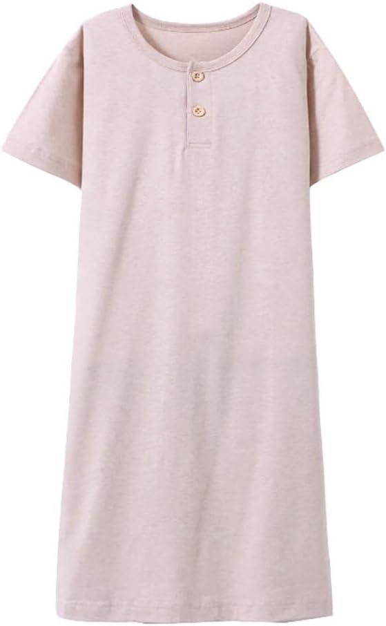 ABALACOCO Girls Organic Cotton Nightgown for Toddler Sleepwear Pajama Dress,Home Nightshirt Short Long Sleeve Soft Wear 2-14T (14-15 Years)