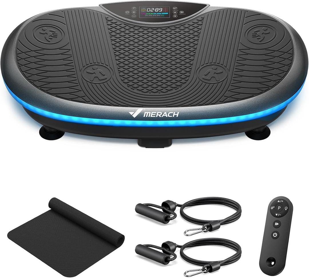Merach CV55 4D Vibration Plate Exercise Machine with 440W Powerful Motors
7 Modes, 120 Speeds, 440lbs Capacity, Bluetooth, Ambient Light, Curved Workout Equipment for Lymphatic Drainage, Home Gym
