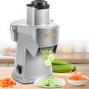 Newhai Upgraded 4 In 1 Electric Vegetable Dicer Slicer Shredder Strip Cutter Commercial Vegetable & Fruit Chopper Multifunctional Automatic Veggie Cutter for Onion Potato Cabbage Lemon, 200W, 110V