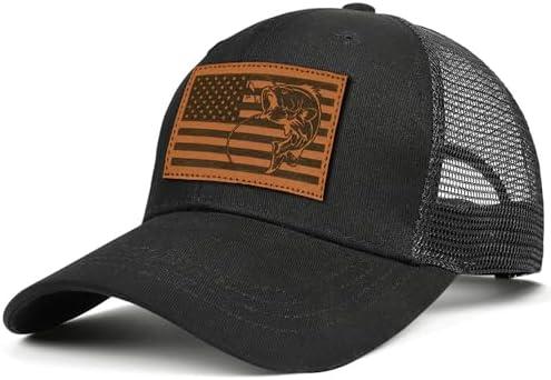 Men's Hat Gifts for Dad Husband Grandpa Father's Day Christmas Birthday Gifts Trucker Hat Leather Pattern Baseball Cap