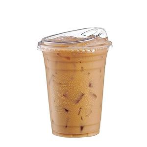 Comfy Package [16 oz. - 50 Sets Crystal Clear Plastic Cups With Strawless Sip-Lids