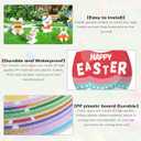 2 x 8 Pcs Easter Yard Signs Garden Decoration Outdoor Yard Signs Egg Bunny Rabbit Carrot Basket Chicken with Stakes for Easter Party Decorations Lawn Photo Props Patio Walkway