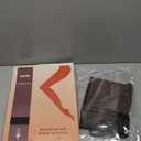 Arkim Fleece Lined Glossy Black Sheer Tights Women,Crotch 1 Seam Line Translucent Thermal Tights Winter Leggings (Large)