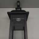 FEMILA Outdoor Wall Sconce, 14.9" Matte Black Seeded Glass Outdoor Sconce Lights, Front Porch Light Fixtures Wall Mount, Garage Lights for Patio, Entryway, Garden, E26 Base, 4FD54B BK (15")