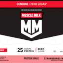 Muscle Milk Genuine Protein Shake, Strawberries 'N Crème, 25g Protein, 14 Fl Oz, 12 Pack (EXP 12/07/26)