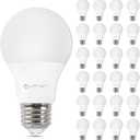VATION LIGHTING A19 LED Light Bulbs 60W Softwhite 2700K, 8.5Watt Efficient, 60 Watt Equivalent, 800 Lumens, E26 Medium Base, Non-Dimmable, ETL/UL Listed, 24 Pack