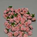 Kesoto 50pcs Pink Roses Artificial Flowers Bulk, 1.6" Small Silk Fake Roses Flower Heads for Decoration, Crafts, Wedding Centerpieces Bridal Shower Party Home Decor