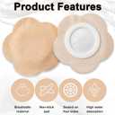 2 x 50PCS Castor Oil Patches, Organic Castor Oil Pack Wrap, Beige Disposable Self-Adhesive Pads for Belly Button, Leak-Proof Design for Women & Men, Portable & Easy to Use, No Wash (Oil Not Included)