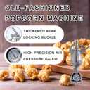 Hand Popcorn Maker Popcorn Machine Hand Popcorn Cannon 304 Stainless Steel Popcorn Machine Home Retro High Pressure Popcorn Maker, Puffed Rice Maker for Home Party (260ml)