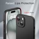 JETech Slim Case for iPhone 15 Plus 6.7-Inch with Camera Lens Full Cover Protection, Ultra-Thin Lightweight Matte Finish Minimalist Protective Phone Cover (Black)