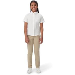 French Toast Girls' Fitted Short Sleeve Wrinkle-Resistant Blouse, Size 10