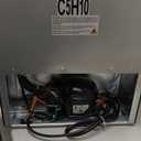 COWSAR 2.6 Cu.Ft Dorm Fridge with Freezer, Single Reversible Door Compact Refrigerator, Adjustable Thermostat, 2 Removable Shelves, Commercial Drink Fridge for Bedroom, Office, Kitchen, Dorm, Black