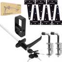 Shed Door Hardware Kit with Hinges, Latch, Lock, and Handle - Complete Gate Hardware Set for Your Shed Door