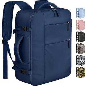 Travel Backpack for Women Men Waterproof Laptop Backpack Airlines Approved Carry On Backpack Bag Computer Bookbag for Business, Work, Traveling Fits 15.6 Inch Laptop(Dark Blue)