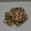 REECHO 12" Ponytail Extension, Classic Loose Curly Wavy Claw Clip Pony tails Hair Extensions Hairpieces for Women - Dark Blonde with Highlights