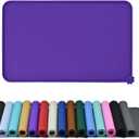 Waterproof Pet Feeding Mat with High Raised Edges, Heavier and Thicker Placemats for Cat Dog Water Bowl with BPA Free, Dogs Cats Food Mats for Messy Drinkers to Prevent Spill and Protect Floors (28" x 18", Purple)