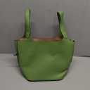 Tote Bag for Women Vegan Leather Bucket Purse for Women Top Handle Handbag Shoulder Bag with Detachable Small Purse (A16-1 Green)