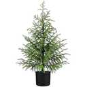 ENVEN Norfolk Pine Christmas Tree Realistic Faux Greenery for Tabletop Mantel Entryway Holiday or Year Round Home Decor (3FT-1Pack)