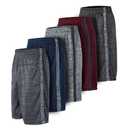 Essential Elements Men's Quick Dry 5 Pack Athletic Shorts with Pockets (XXXL)