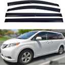 AceRide Window Visors Compatible with 2011 2012 2013 2014 2015 2016 2017 2018 2019 2020 Toyota SiennaRain Guards Sun Shields Window DeflectorTape-On Mugen Style4PCS