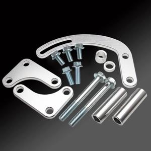 for SBC Power Steering Pump Bracket Adjustable Compatible with Chevy 350 Small Block LWP Long Water Pump