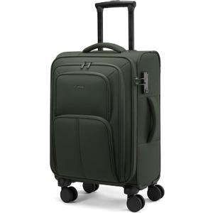 LOVEVOOK Carry On Luggage 22x14x9 Airline Approved, 22 Inch Softside Suitcases with Spinner Wheels, Lightweight Carry-on Suitcase with TSA Lock for Women Men, Large Luggage for Travel Business Trip