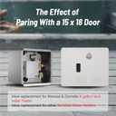 15 x 18 Inches RV Water Heater Black Door. ONLY Door kit for Ranein RV Water Heaters