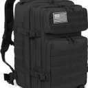 QT&QY 45L Military Tactical Backpacks Molle Army Assault Pack 3 Day Bug Out Bag Hiking Treeking Rucksack (1.1 Black)