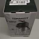 TOMAKEIT Airpot Coffee Dispenser Thermal with Pump, 2.2L/74 Oz Insulated Stainless Steel Large Airpot Coffee Carafe Lever Action for Hot/Cold Water, Thermal Carafes for Hot Cocoa for Parties