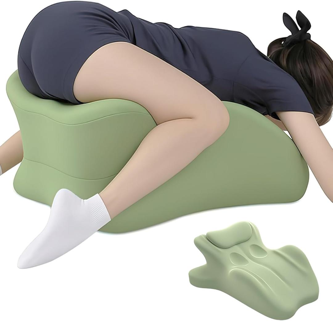 Multifunctional Pillow, Featuring Breathable Memory Foam Waist Support, Large Size with high Resilience, Provides Comprehensive Support (Green)