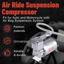 CNRAQR 150PSI Mini Air Ride Suspension Compressor/Heavy Duty Air Train Horn Compressors 1/4NPT 12V for Car Horns/Pneumatic Suspension Systems/Pneumatic Tools/Car Tires/Motorcycle Tires Portable